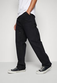 Carhartt WIP DOUBLE KNEE PANT - Nadrágok - black aged canvas