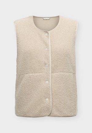 TOM TAILOR, SWEATVEST - Smanicato - gravel beige