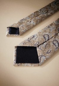 Next SIGNATURE MADE IN ITALY PRINTED MELANGE - REGULAR FIT - Kravata - neutral brown blue paisley