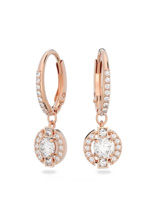 SPARKLING DANCE DROP ROUND CUT RHODI - Ohrringe - white