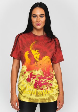 JIMI HENDRIX ELECTRIC LADYLAND DIP DYE - Print T-shirt - red