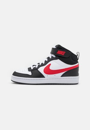 Nike Sportswear COURT BOROUGH MID 2 UNISEX - Visoki športni copati - white/black/university red
