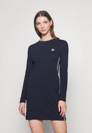 Fila, HESPER LONG SLEEVE DRESS - Vestito di maglina - black iris