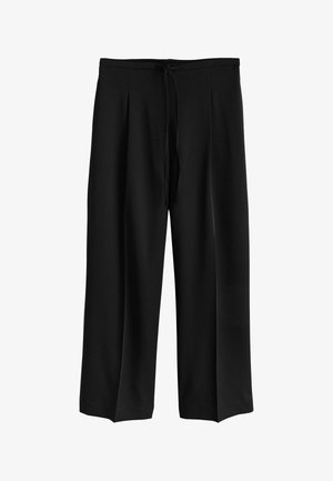 Next, TALL FIT - TIE WAIST WIDE LEG TROUSERS . - Nohavice - black