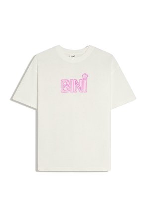Bershka, PRINT T-SHIRT BINI - T-shirt imprimé - white