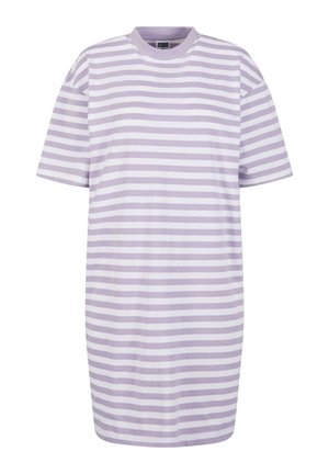 Urban Classics STRIPED - Jersey dress - white dustylilac