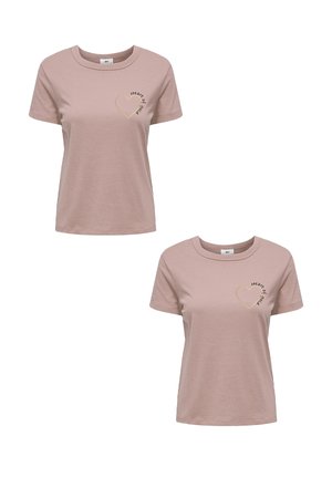 2 PACK MODISCHES KURZARM
 - T-Shirt print - rosa-2