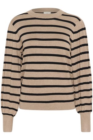 Kaffe KAMALA - Strickpullover - feather gray melange black