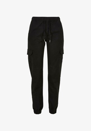 Urban Classics HIGH WAIST - Pantaloni cargo - black