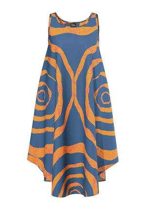 Ulla Popken CIRCLE PRINT SLEEVELESS - Freizeitkleid - whale blue