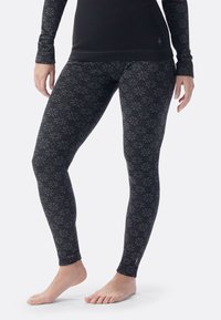 Smartwool MERINO - Calzamaglia - black digi snow