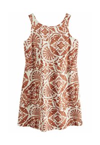 Kasdienė suknelė - rust brown paisly print