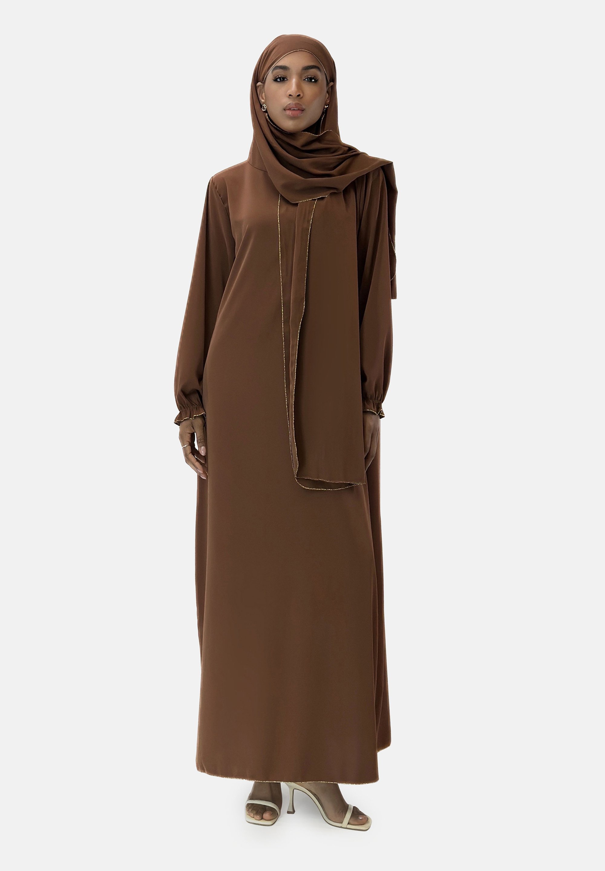 princess polly baby blue dress Dark Brown Satin Abaya