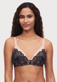 Chantelle - MIDNIGHT FLOWERS WIREFREE BRA - Triangel BH - black Miniatuurafbeelding 1