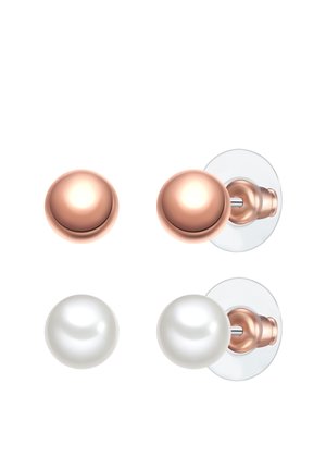 2ER SET MUSCHELKERNPERLE  - Ohrringe - weiß