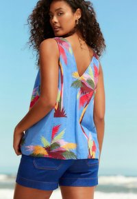 Next BLEND  REGULAR FIT - Bluse - blue palm print