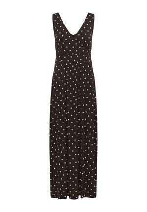 Kaffe, KABELLA LONG - Maxikleid - coffee bean chalk dot