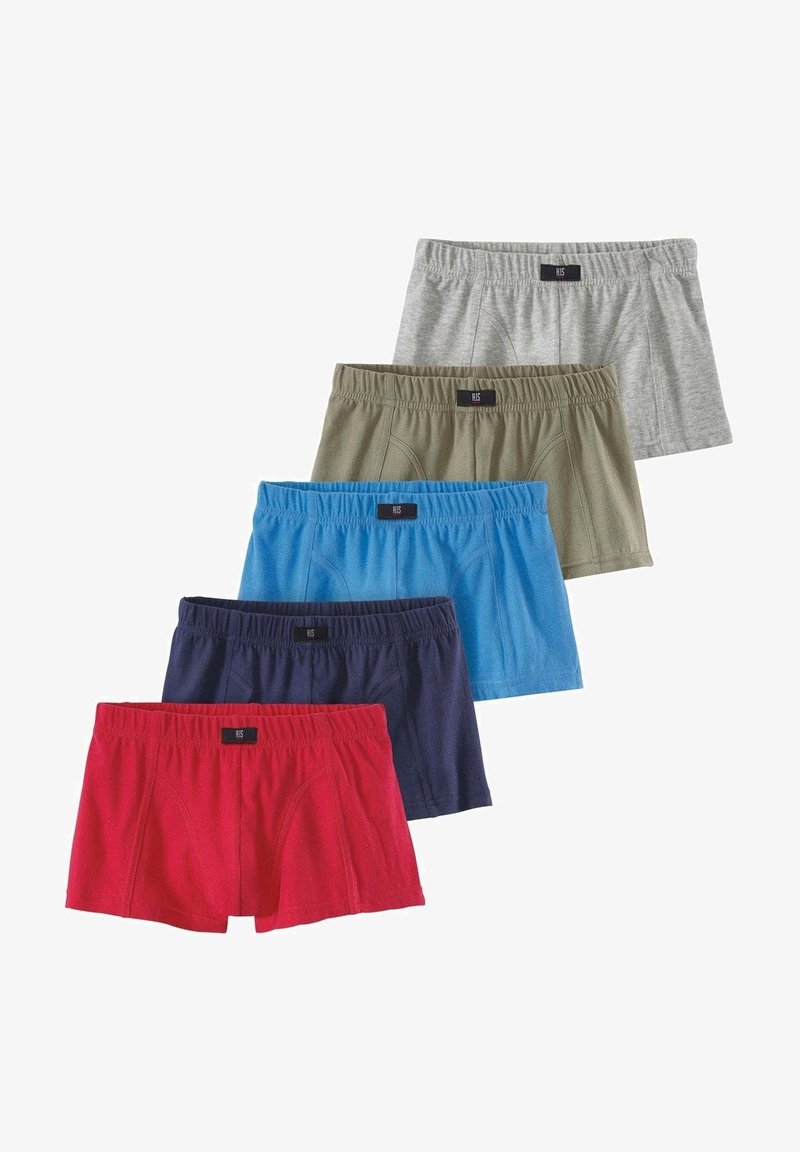 H.I.S 5 PACK - Boxers - rot/blau/khaki/marine/grau/meliert