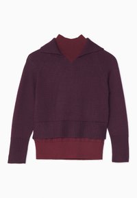 Victoria Beckham Stickad tröja - dark red