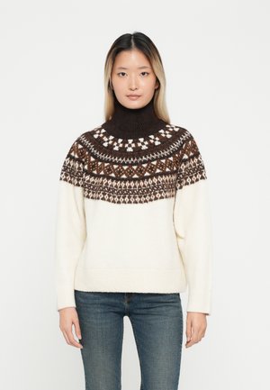 JXKRISTIN HIGH NECK  - Striktrøje - vanilla ice