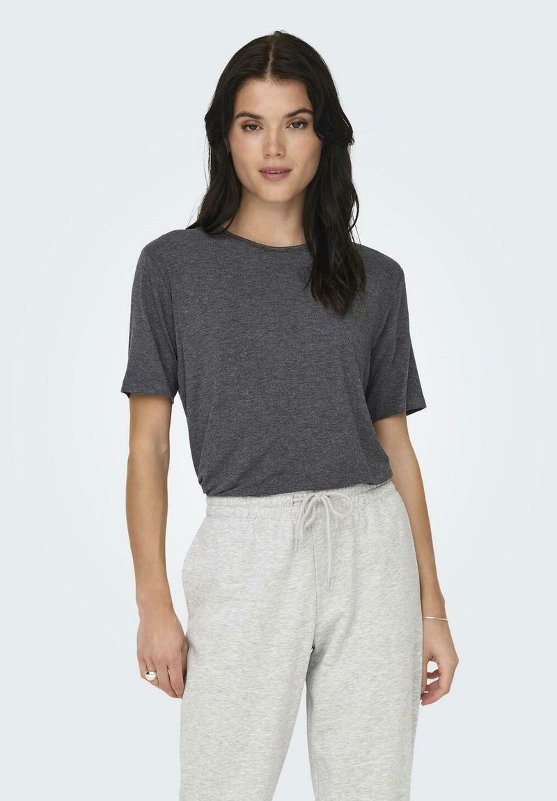 JDY 2ER-SET WEICH REGULAR FIT RUNDHALS - T-Shirt basic - weiß grau