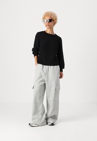 GAP Petite FRONT SEAM WIDE LEG PANT - Treningo apatinė dalis - light grey