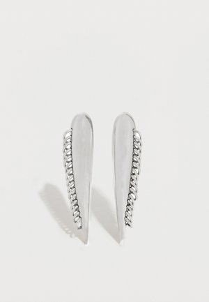 FRINGE NAIL  EARRING - Örhänge - shiny silver-coloured