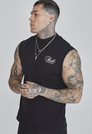 Eleven Degrees Outlet Chaleco 11 Degrees Core Logo - Negro, 100% Algodón Chaleco Moto Custom Hombre