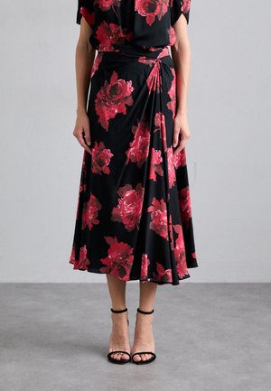 Erdem ASYMMETRIC DRAPE SKIRT - A-line skirt - rossini/black