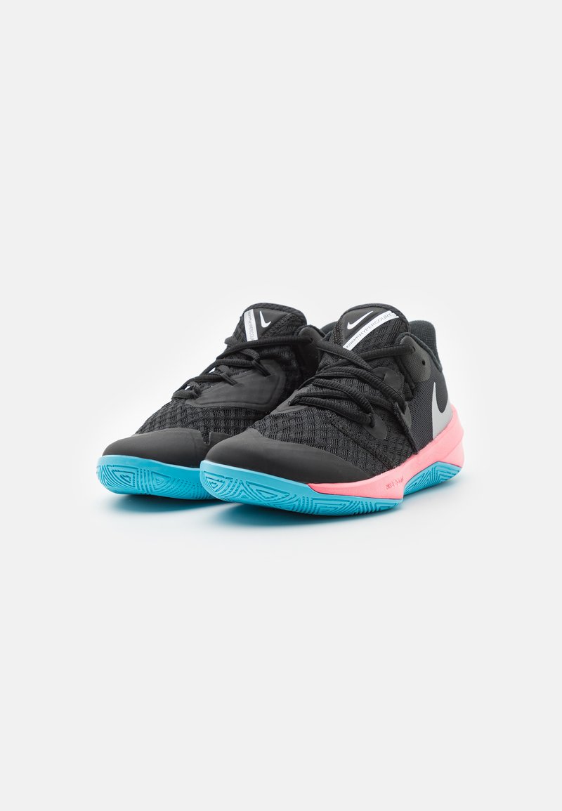 Nike Performance ZOOM COURT UNISEX - Handball shoes - black/pink/black - Zalando.de