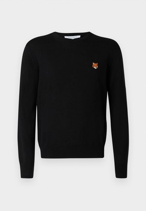 Maison Kitsuné FOX HEAD REGULAR JUMPER - Strikkegenser - black