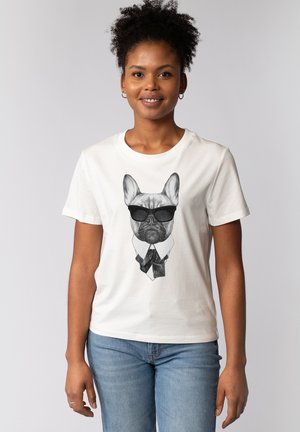 EIN FESCHER HUND - T-shirt print - off white
