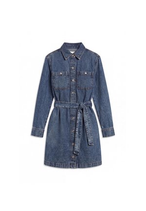 Calvin Klein Jeans, BELTED MINI DRESS - Τζιν φόρεμα - fulton blue