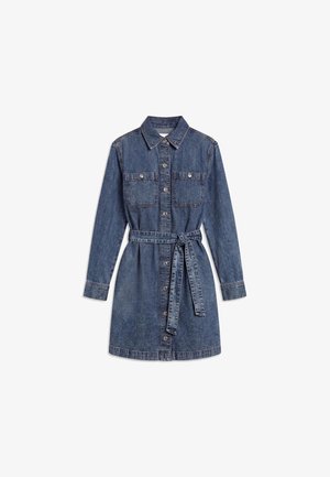 Calvin Klein Jeans, BELTED MINI DRESS - Robe en jean - fulton blue