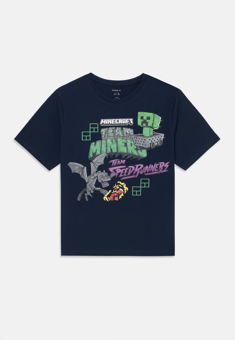 Name it - NKMJAHI MINECRAFT - Print T-shirt - navy blazer, Enlarge