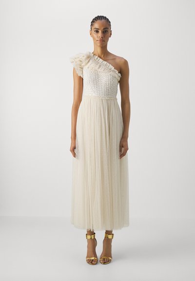 Needle & Thread RAINDROP BODICE ONE-SHOULDER ANKLE GOWN - Gallakjole - cream/cream