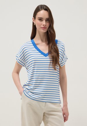 OVS, T-shirt print - white blue