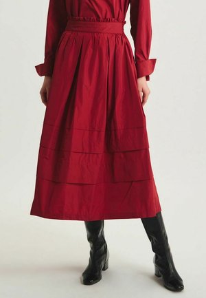 HÉLOÏSE - Jupe trapèze - p dark red