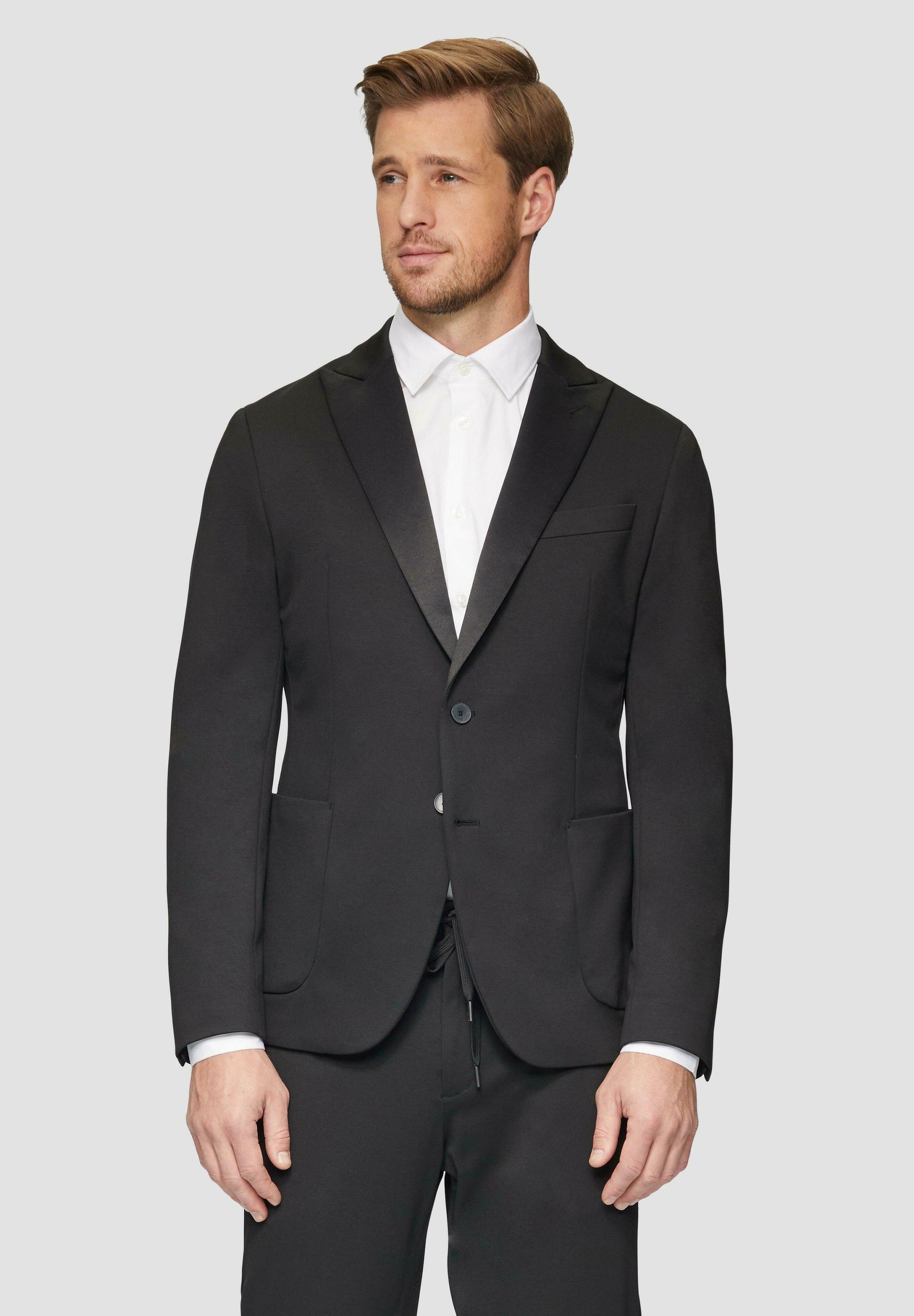 s.Oliver BLACK LABEL HOCHELASTISCHES IN - Blazer jacket - tanngrün/gre - Zalando