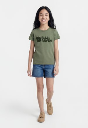 Fjällräven KIDS LOGO UNISEX - Nyomott mintás póló - patina green