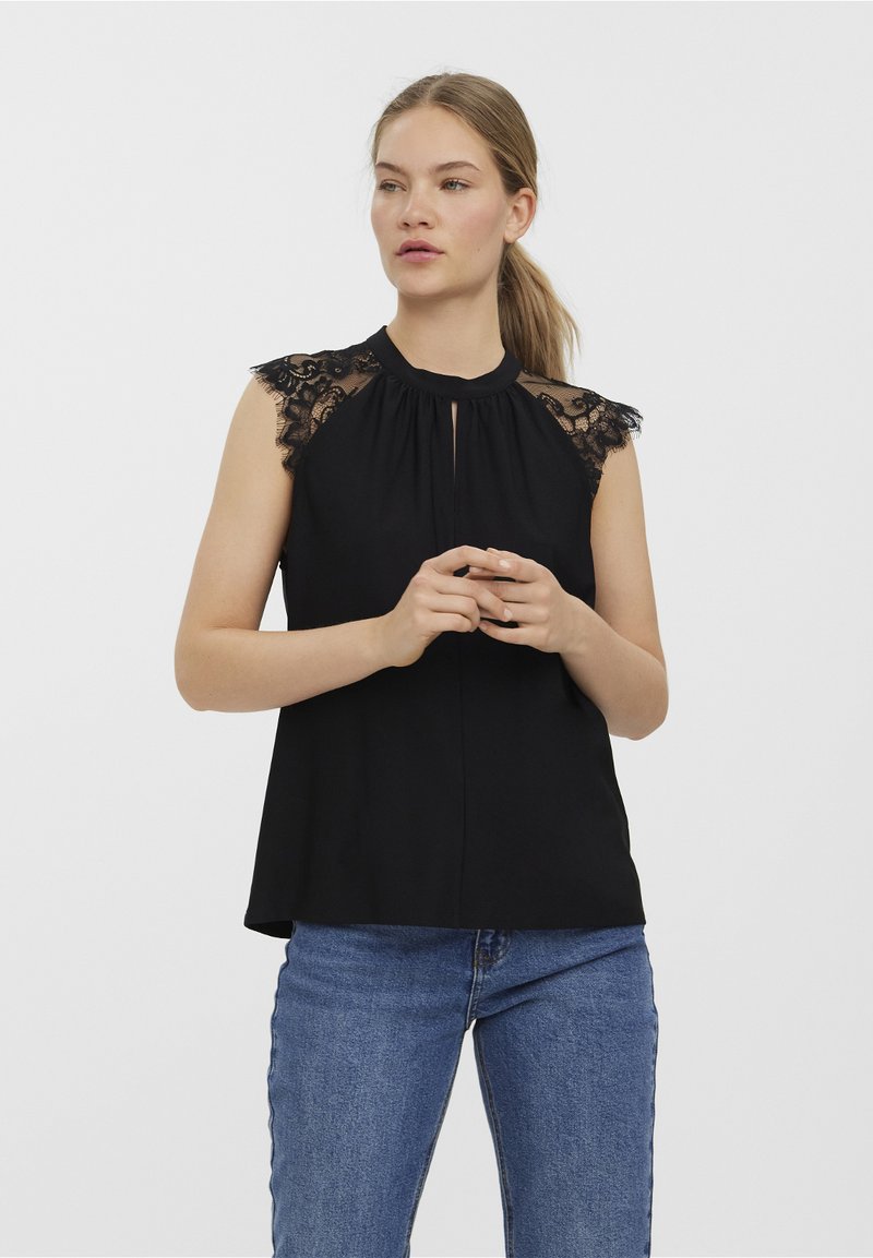 Vero Moda Tall - VMMILLA TEE - Marškinėliai su spaudiniu - black, Padidinti