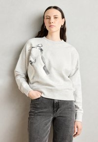 Scotch & Soda CHEST ARTWORK RELAXED - Sportinis megztinis - light grey melange