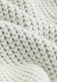 Next ZIP NECK FIT - REGULAR FIT CHENILLE TEXTURE QUARTER ZIP - Stickad tröja - ecru white