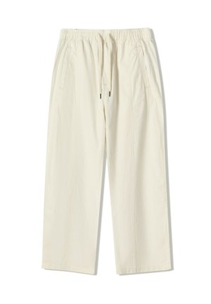 Bershka SUPER BAGGY - Nohavice - beige