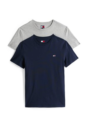 Tommy Jeans, SLIM TEE 2 PACK - T-shirt basique - grey/dark night navy
