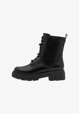 Marco Tozzi, STIEFELETTE - Enkellaarsjes met plateauzool - black