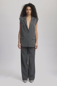 Gestuz JOELLE PINSTRIPE PANTS - Kalhoty - grey