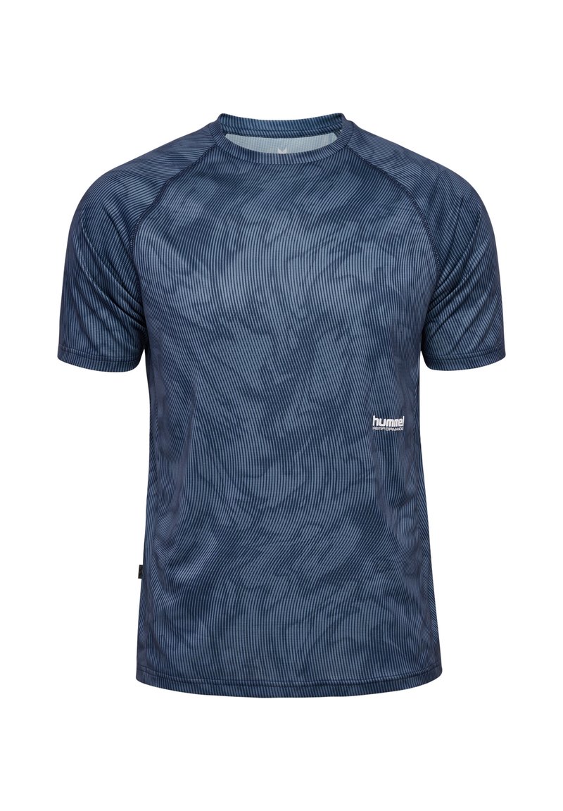 Hummel PULSE WORKOUT - T-shirt med print - blue mirage dress blue