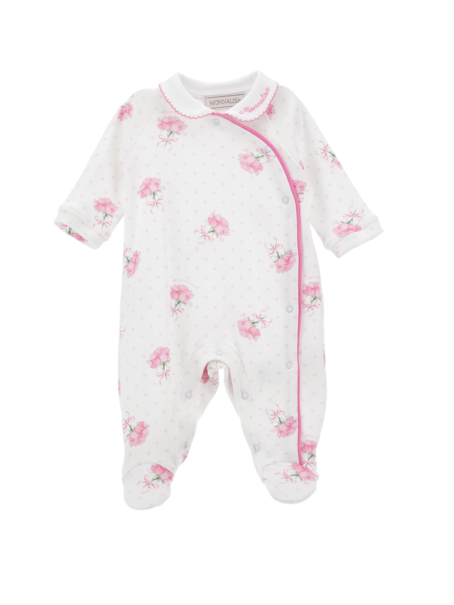 Monnalisa TUTINA COLLETTO INTERLO INTERLOCK ROSELLINE Sleep suit