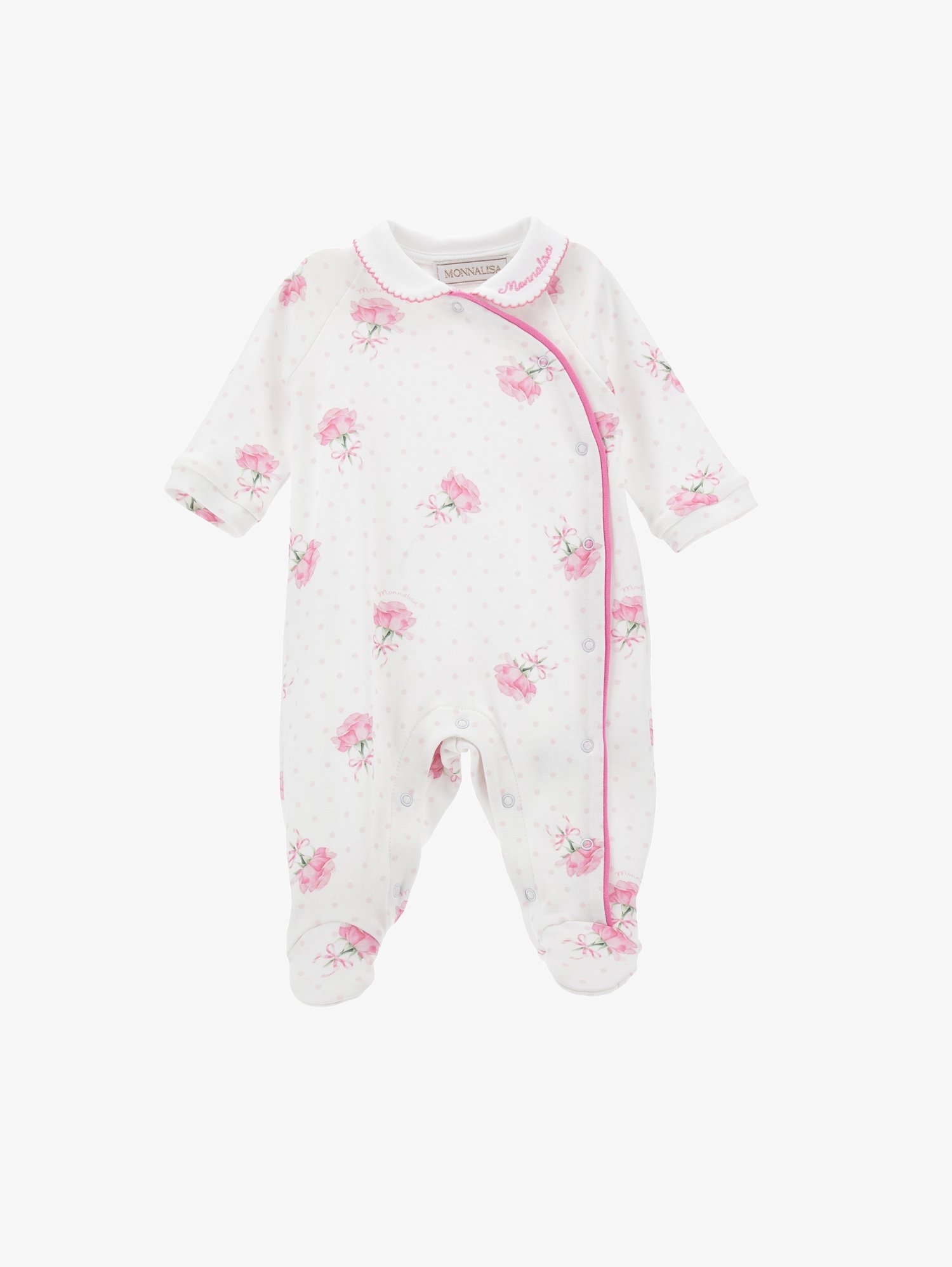 Monnalisa TUTINA COLLETTO INTERLO INTERLOCK ROSELLINE Sleep suit